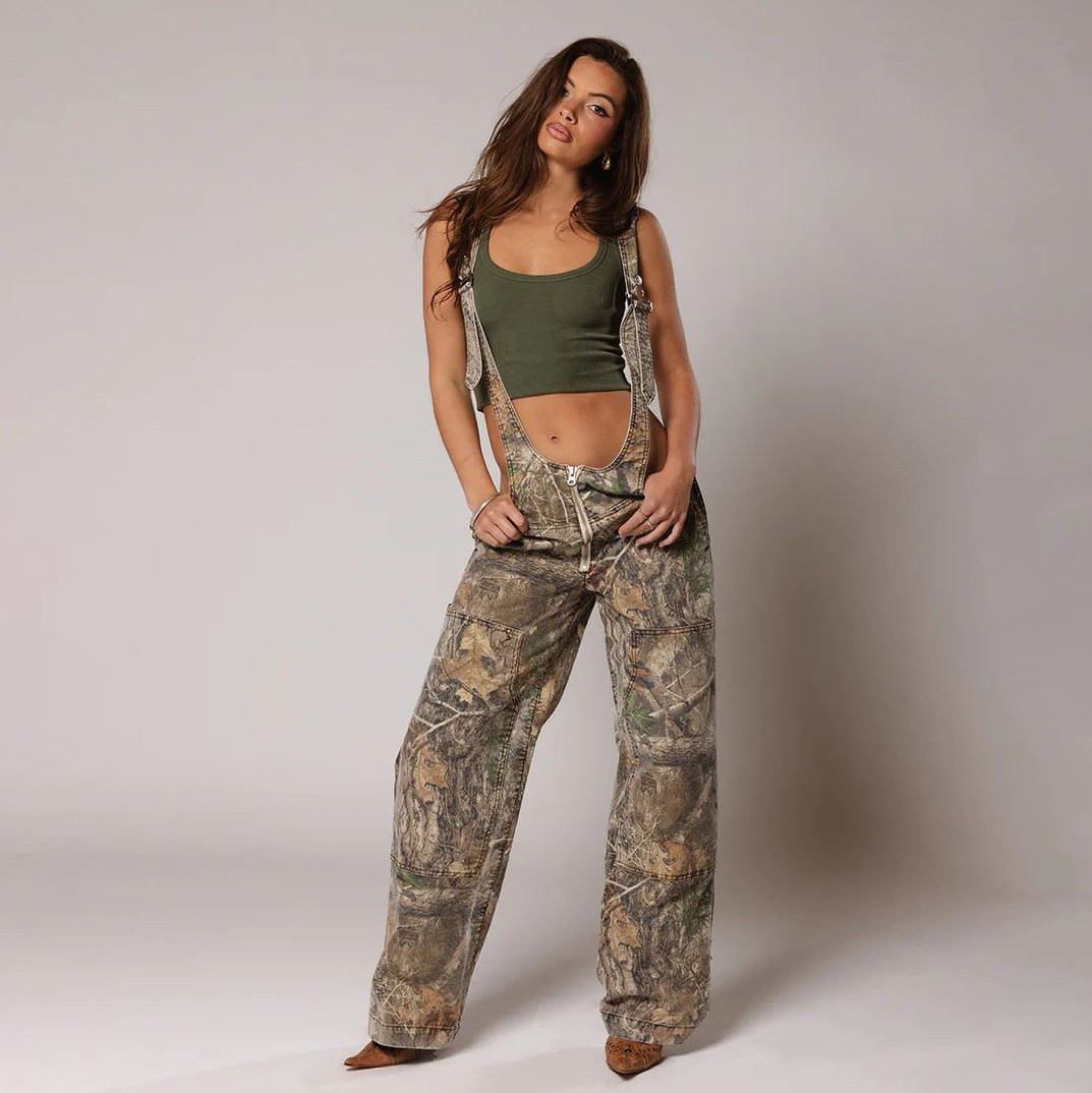 Overalls Backless Vintage Full Length Jeans.