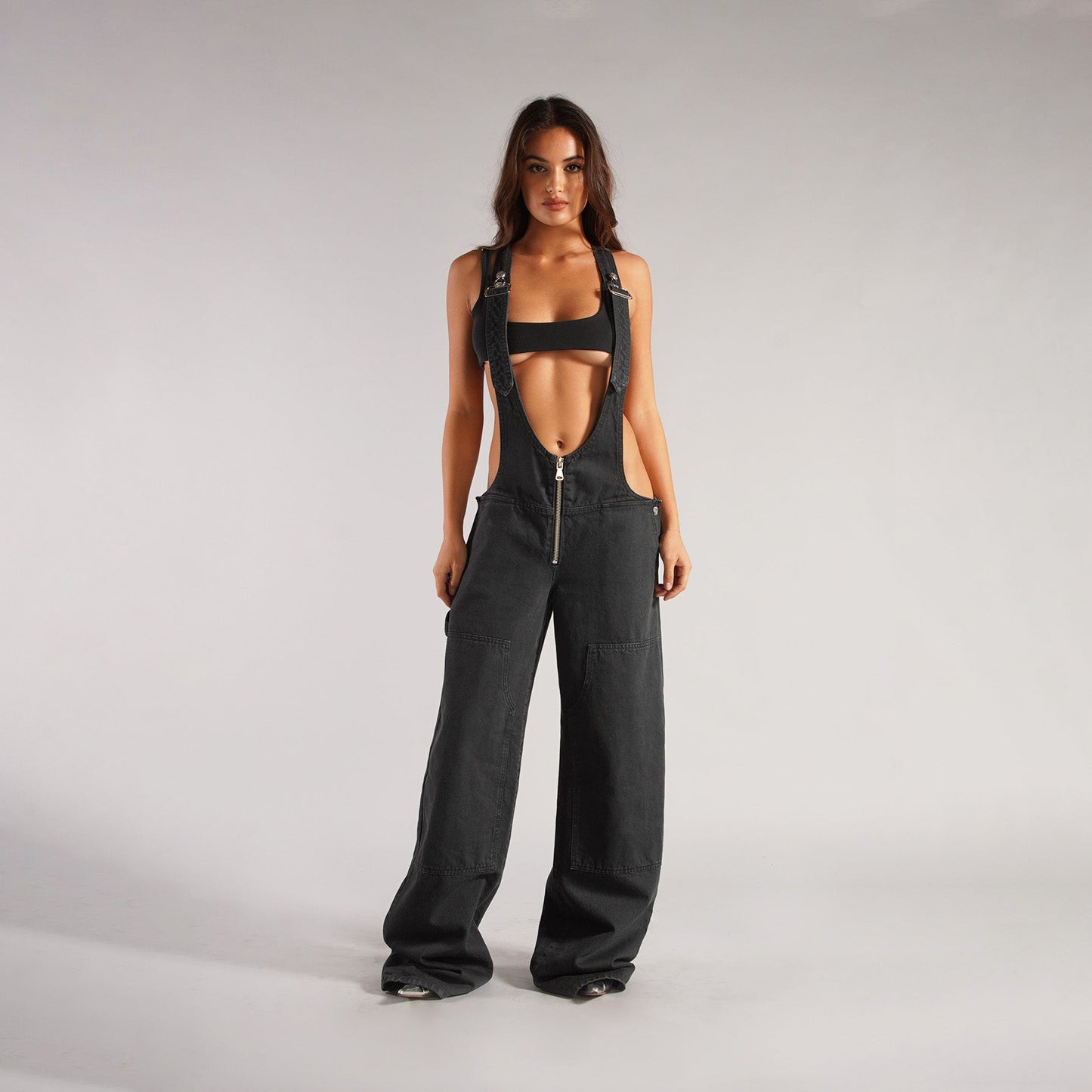 Overalls Backless Vintage Full Length Jeans.