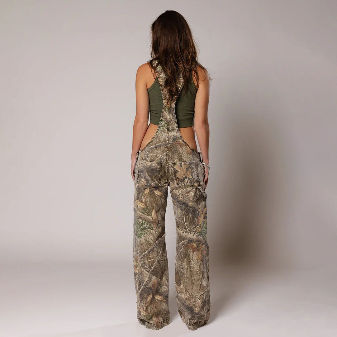 Overalls Backless Vintage Full Length Jeans.
