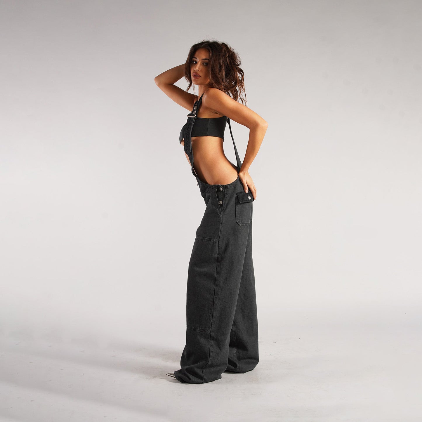 Overalls Backless Vintage Full Length Jeans.