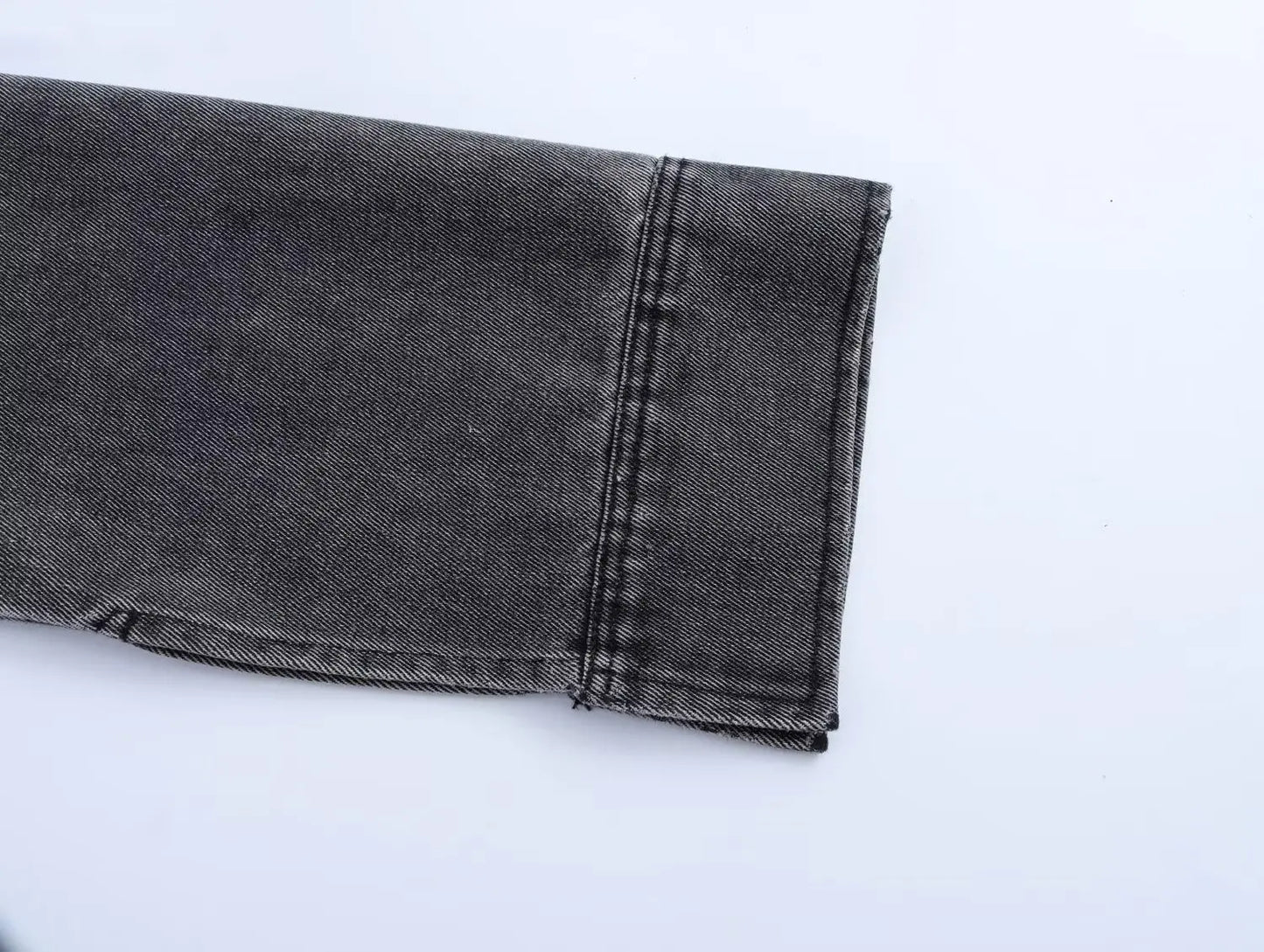 Vintage Denim Long Sleeve Coat Wide Leg Trousers.