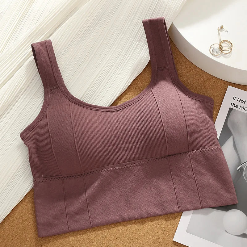 Seamless Sports Bra Breathable Fitness Crop Top.