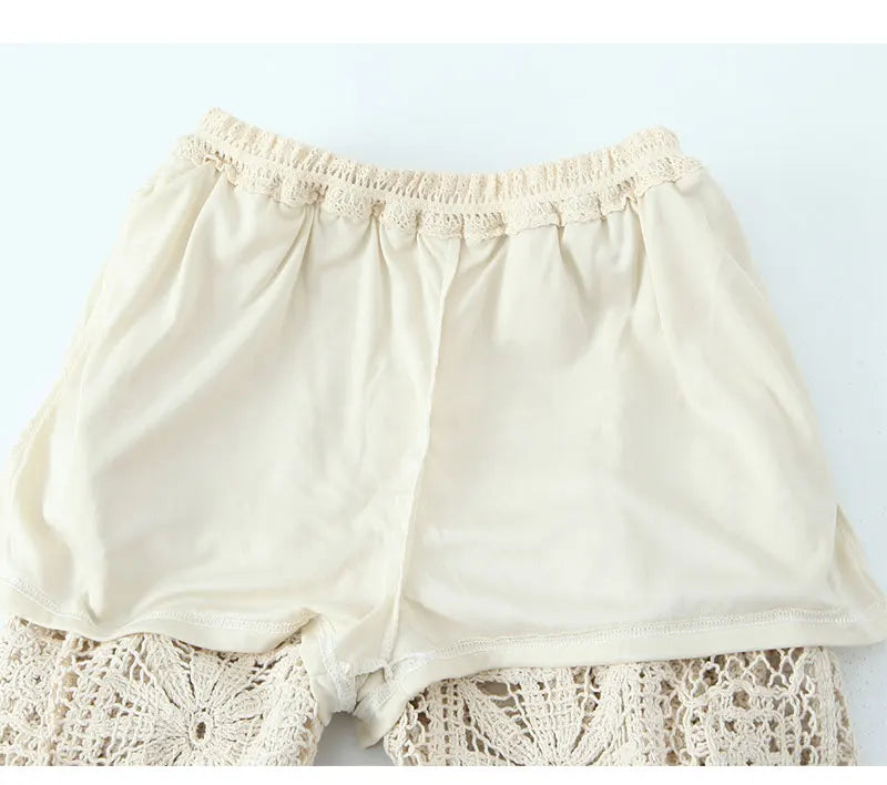 Flower Hollow Out Crochet Knitted Suit