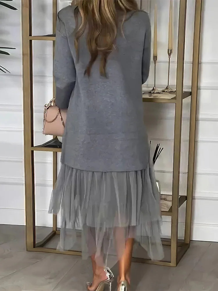 The gauze fabric allows for movement and breathability, making it ideal for a breezy, feminine look.