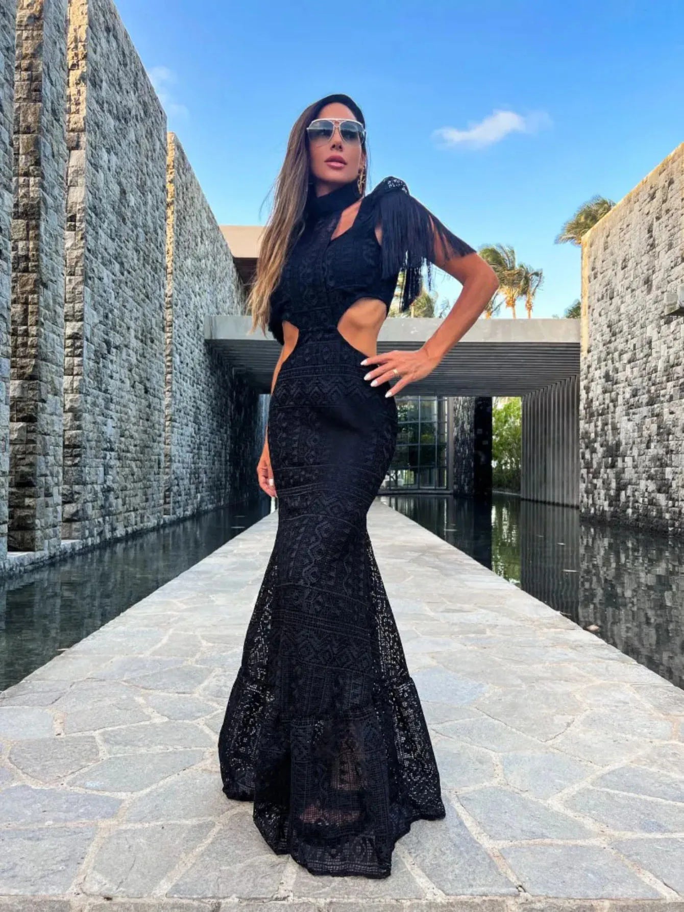 Tassels Deep V Neck Summer Dress.