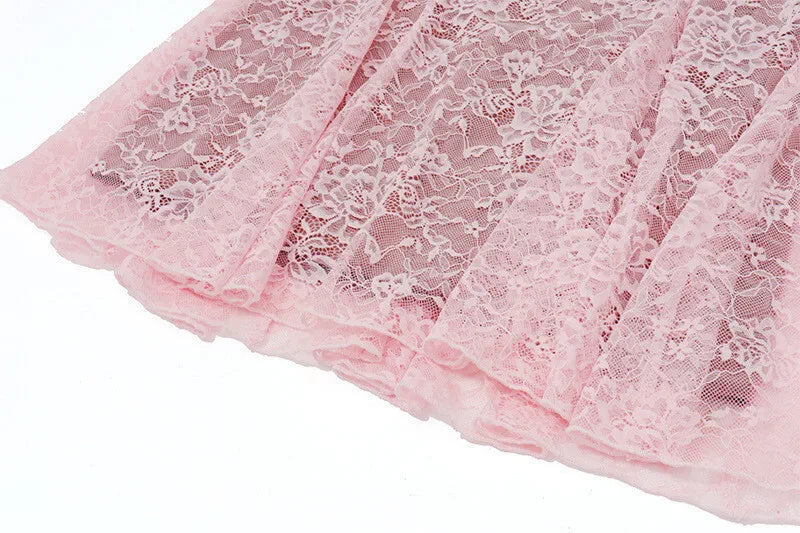 A-line High Waist Pleated Elegant Dress.