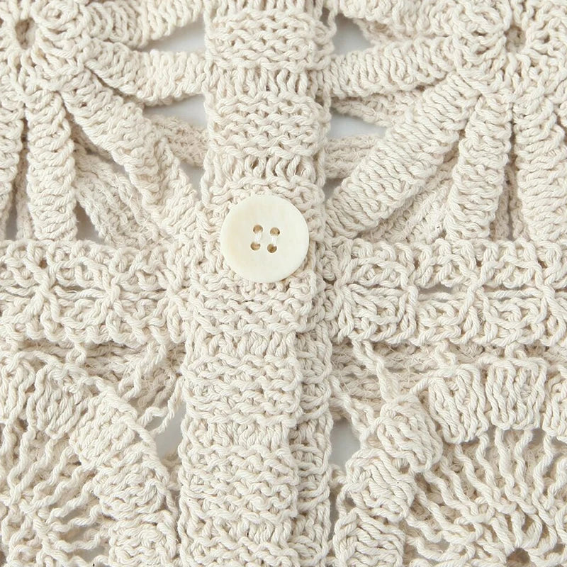 Flower Hollow Out Crochet Knitted Suit
