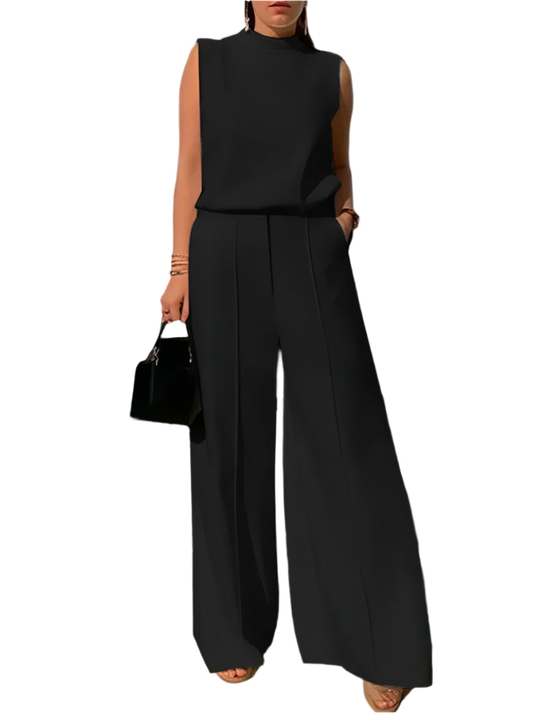 Elegant 2 Pieces Sets, Tank Top and Wide Leg Pant.
