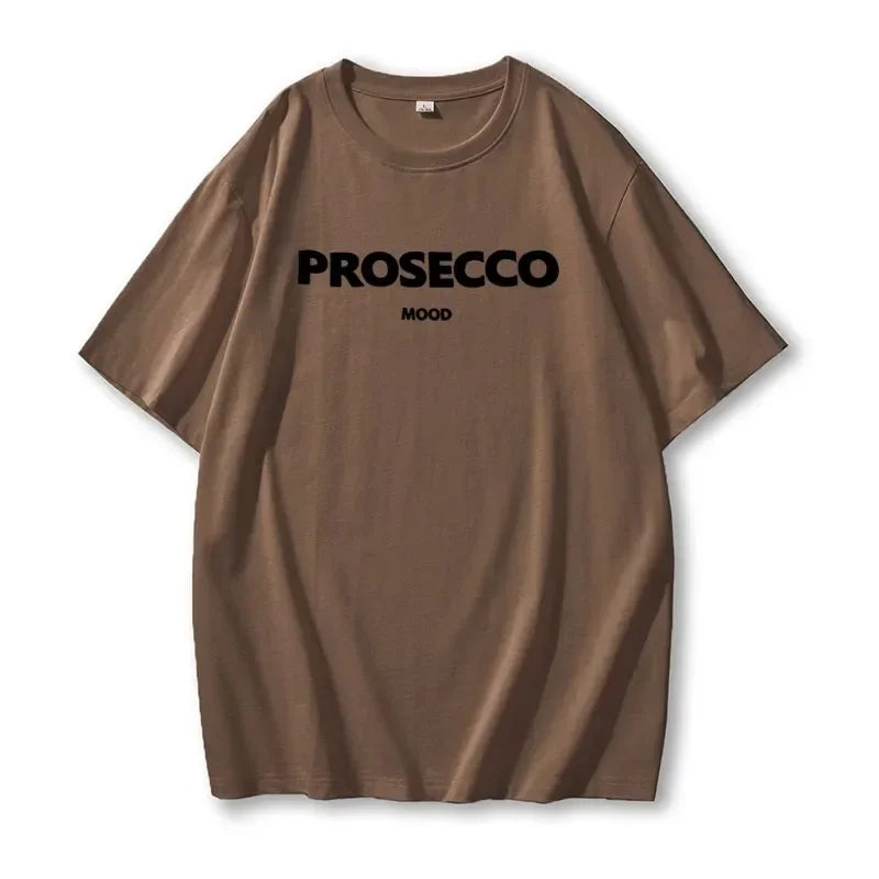 Plus Size, Elegant O-Neck Cotton Letter Graphic Printed T-Shirt