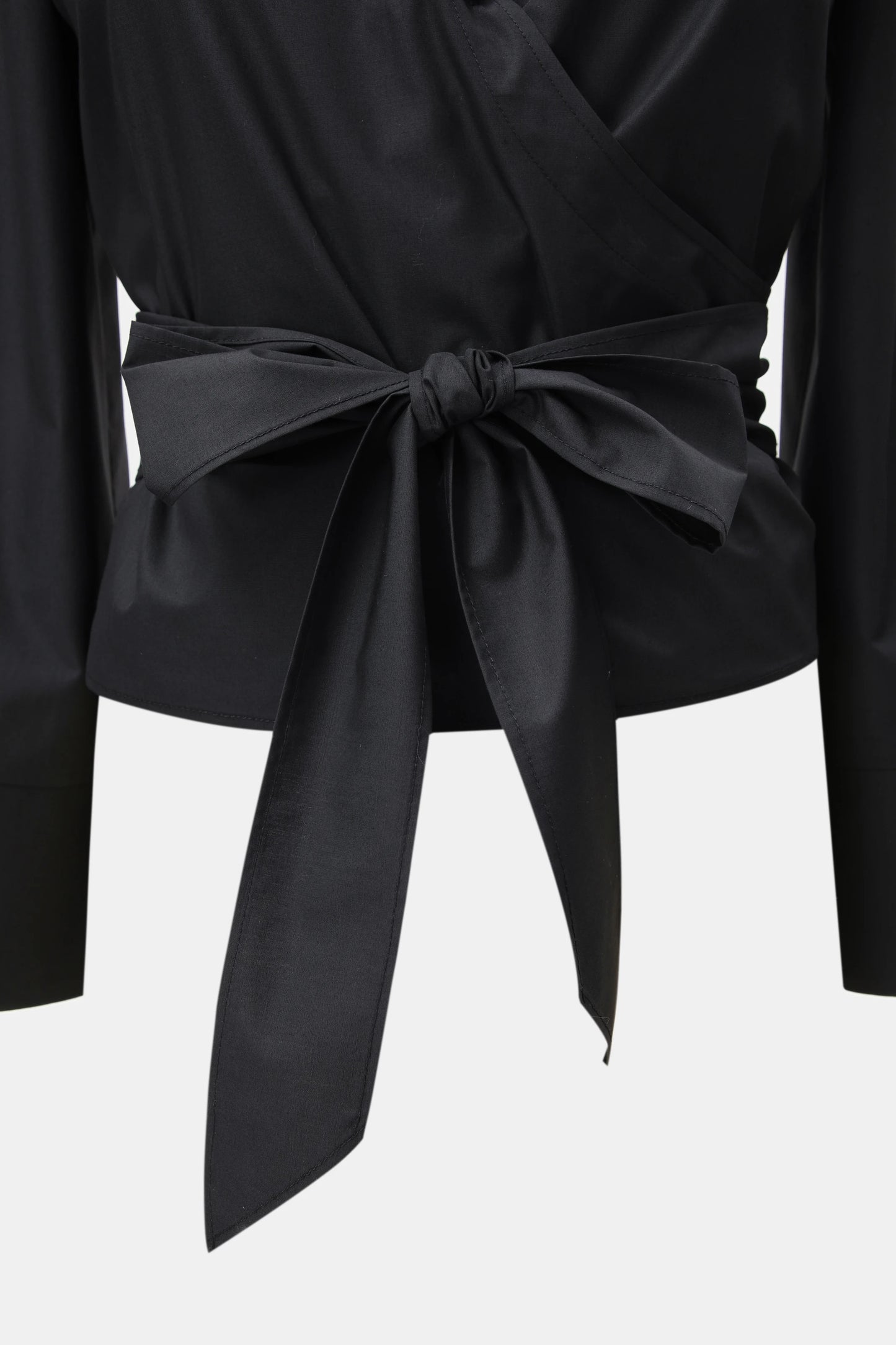 Oversize Cotton Shirt Blouse Flare Long Sleeve Wrap Top.