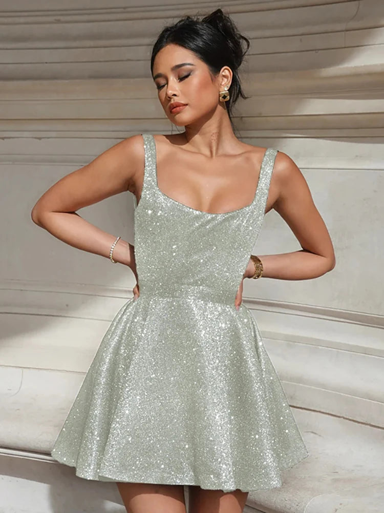 Glitter Bright Silk Sparkling Dress