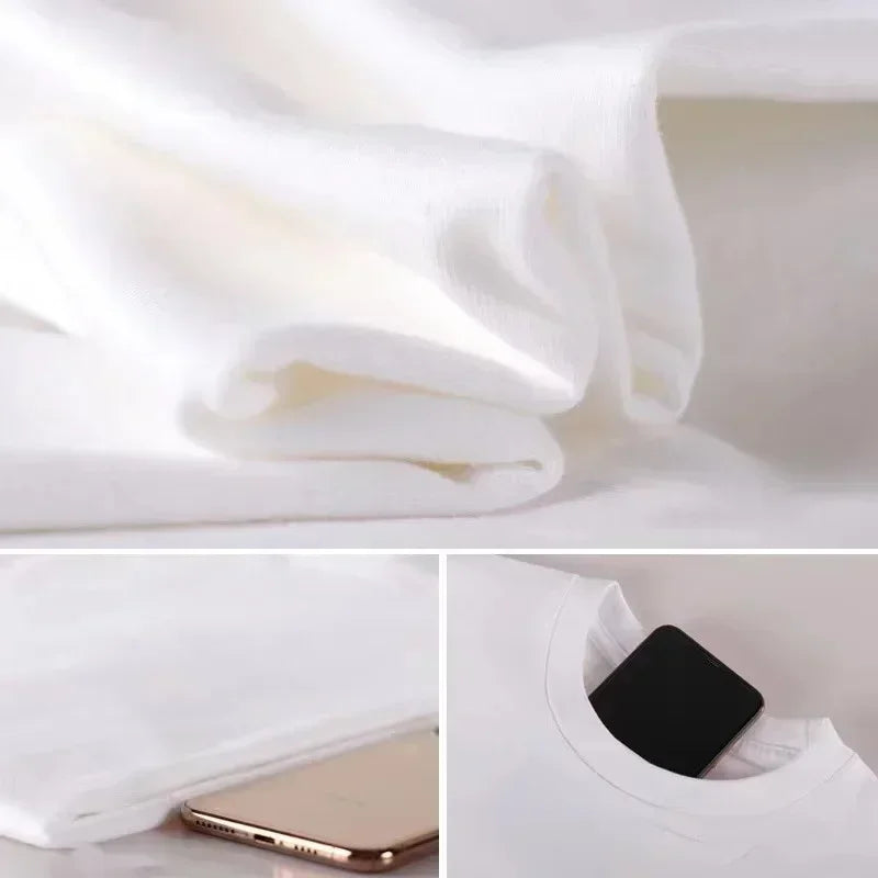 Plus Size, Elegant O-Neck Cotton Letter Graphic Printed T-Shirt