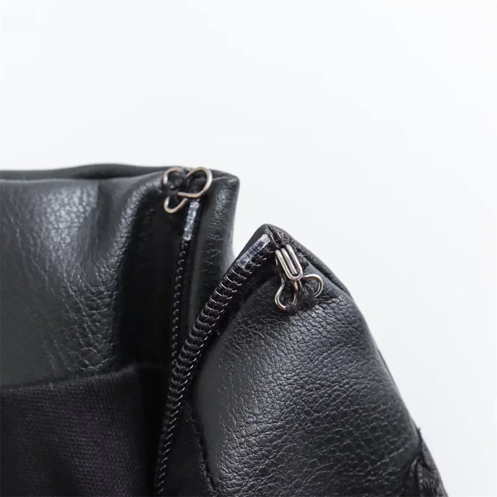 women's sleeveless vest strapless leather pleated underwear.