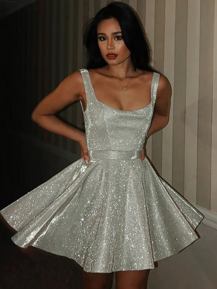 Glitter Bright Silk Sparkling Dress