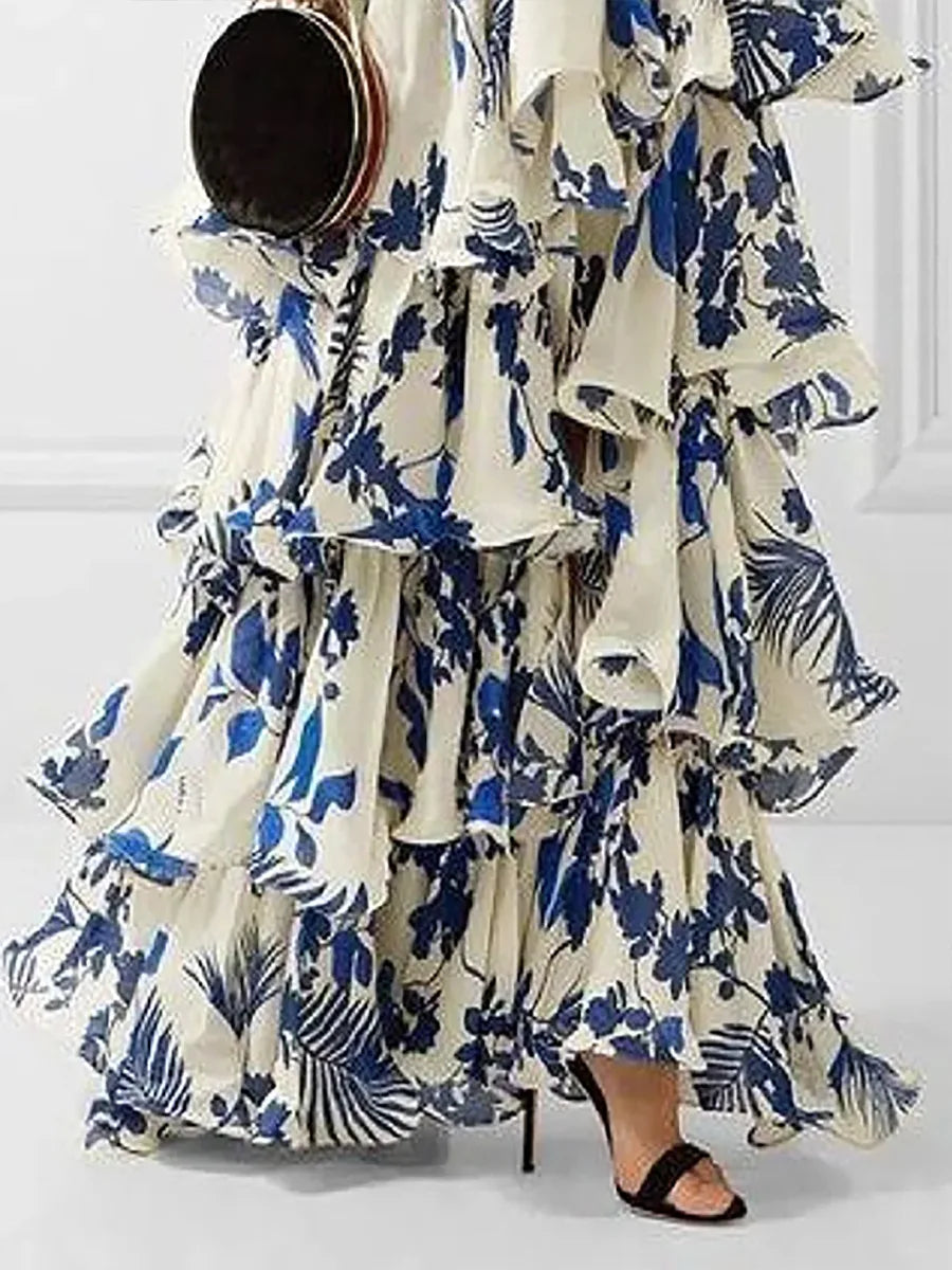 Lace-up Lolita Large Swing, Long Loose Dress.