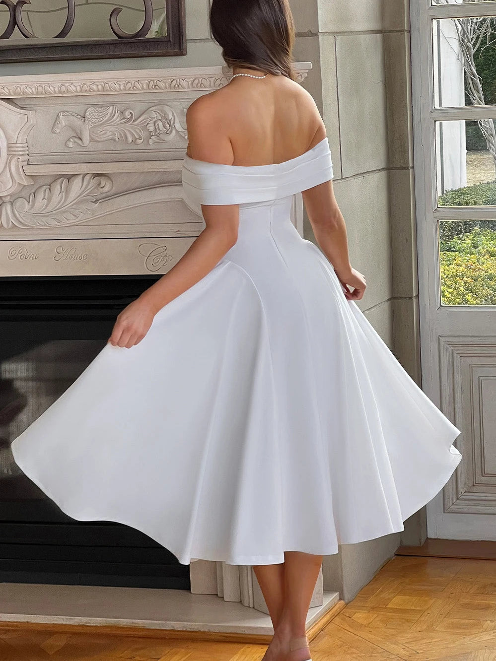 Elegant Strapless High Stretch Evening Dress.