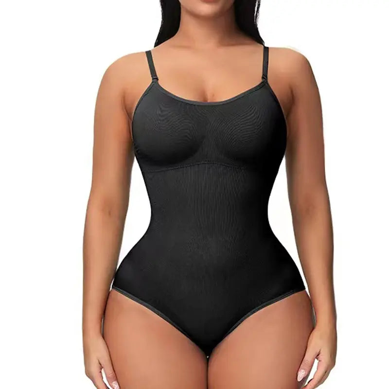 V Neck Spaghetti Strap Bodysuit.