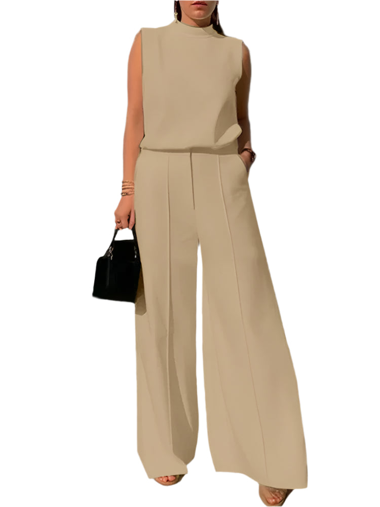 Elegant 2 Pieces Sets, Tank Top and Wide Leg Pant.