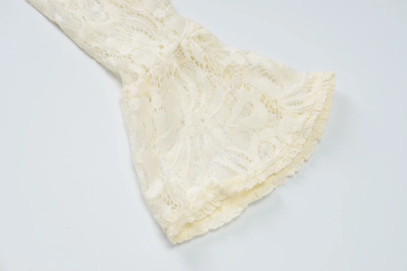 Vintage Long Sleeve Lace Mini Dress.
