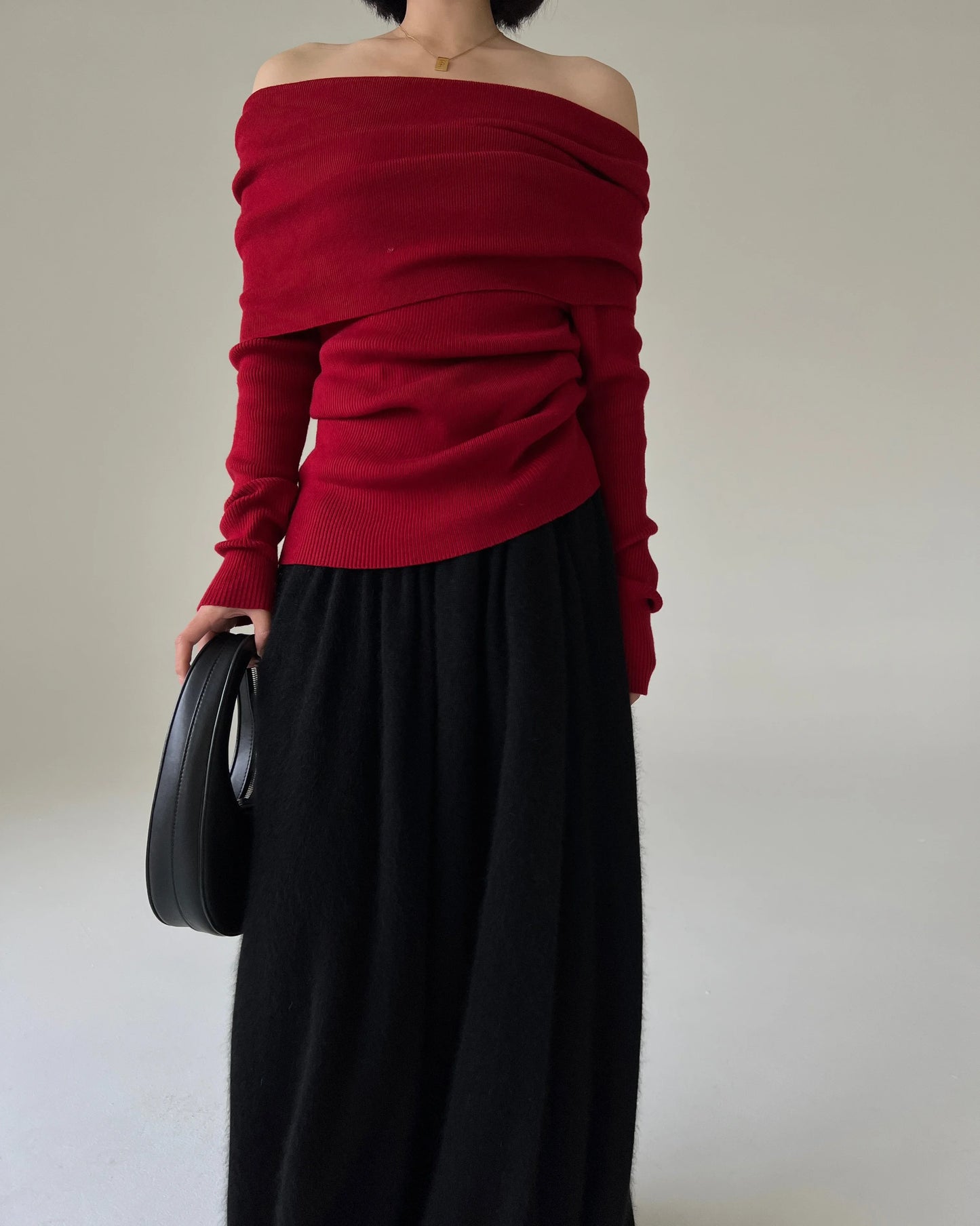 Chic, Soft, High Stretch Knitted Pullovers Top.