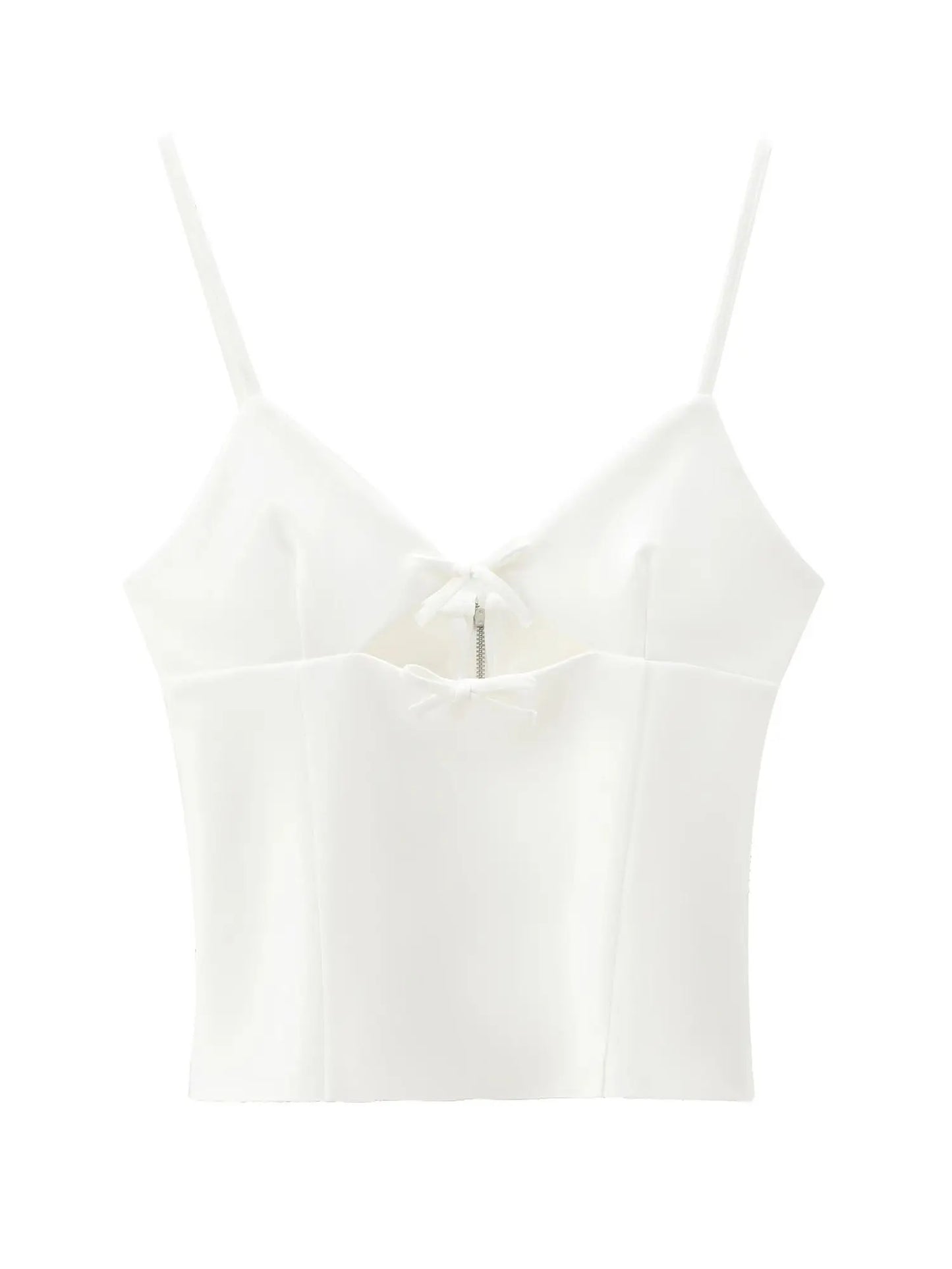 Cut-out Bow Stretch Top.