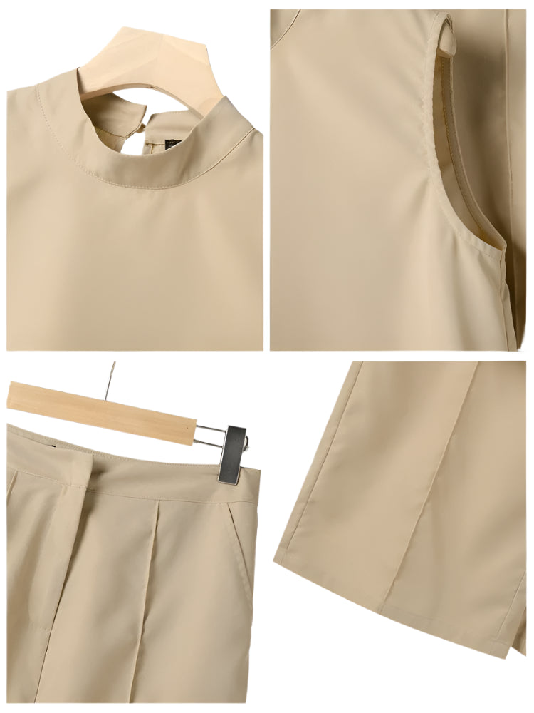 Elegant  2 Pieces Sets, Tank Top and Wide Leg Pant.