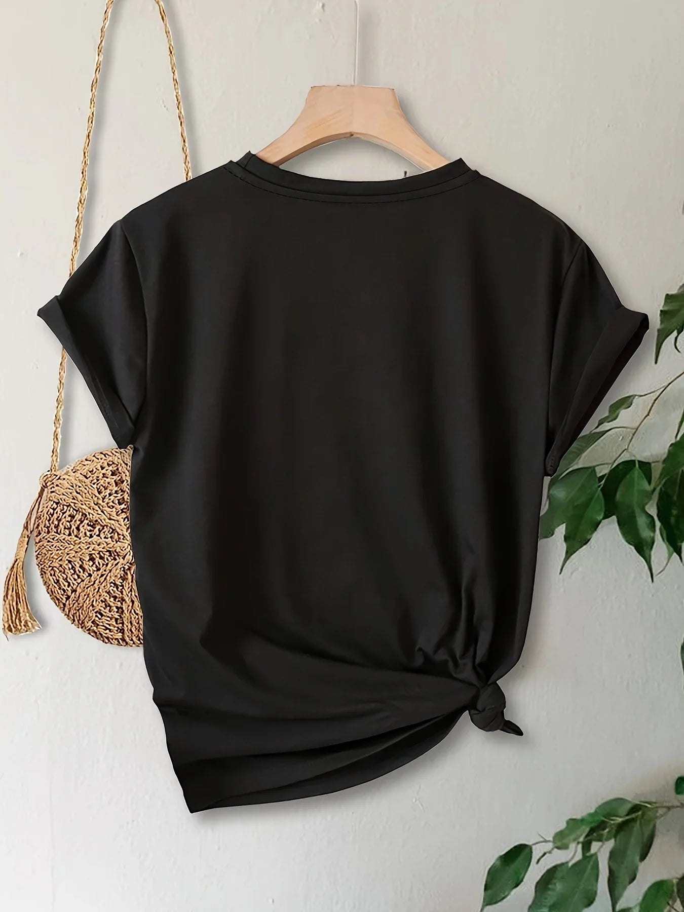 Plus sized Rabbit Graphic Print  T-Shirt Top.