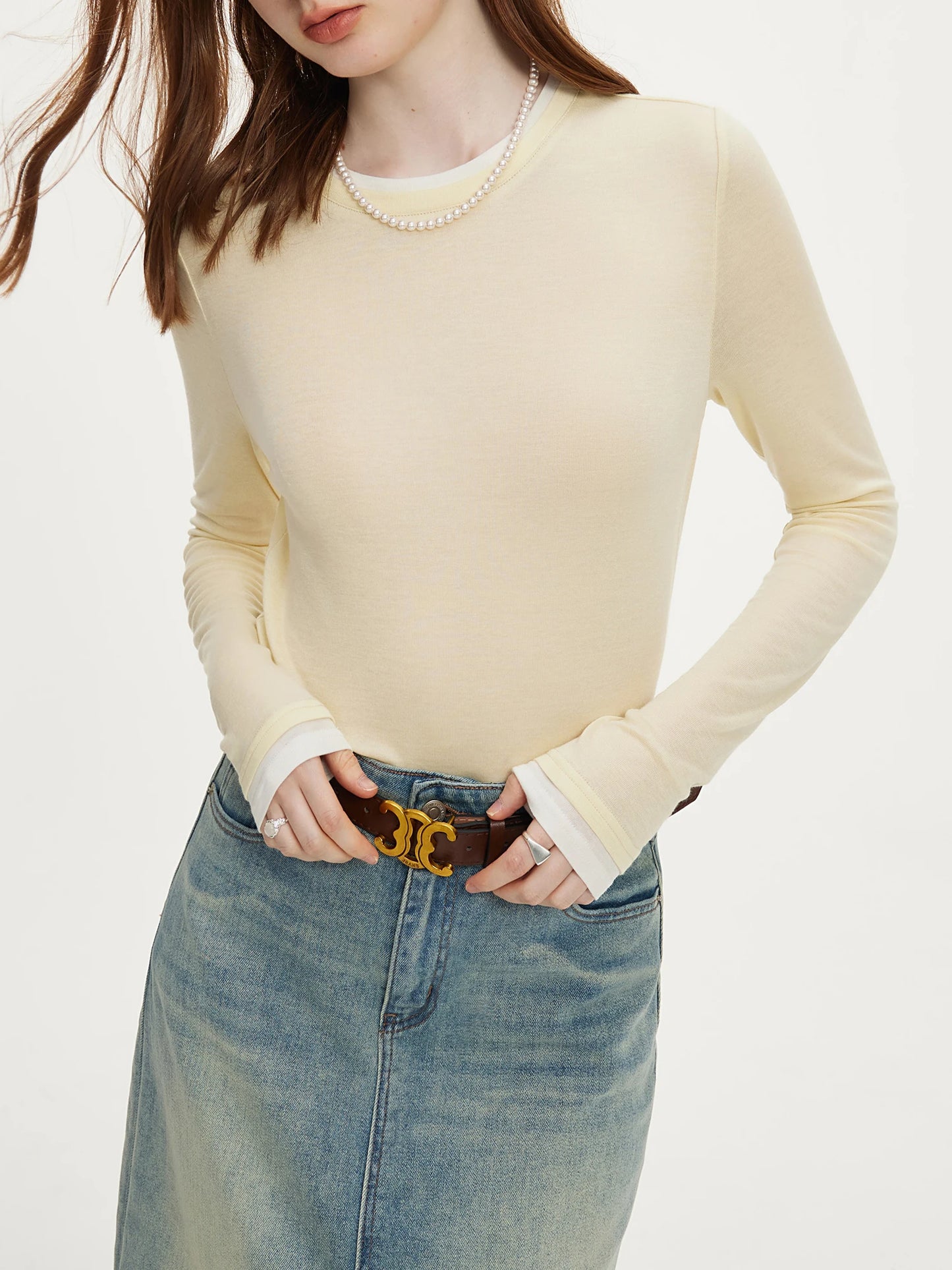 Long Sleeve Top Soft Thin Sweater For Women