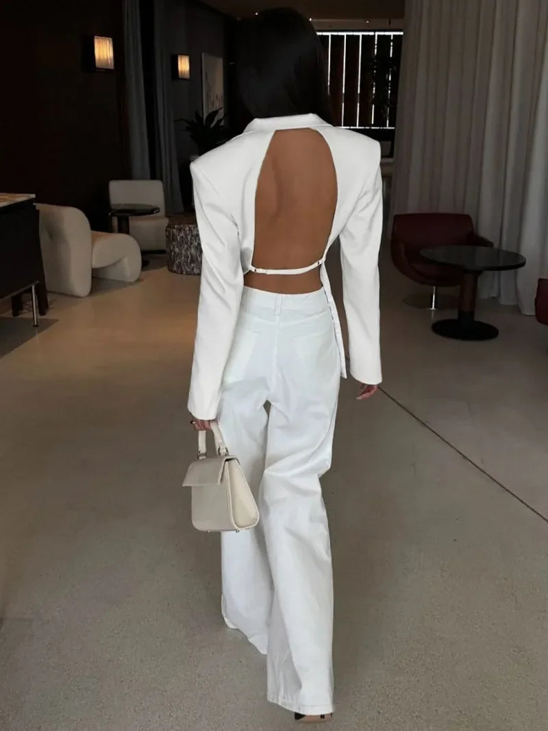 Elegant Backless Suit