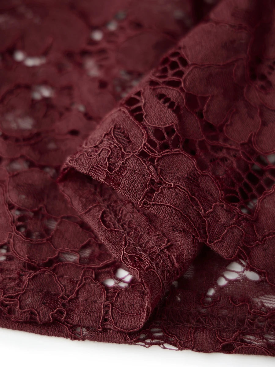 Mesh Vintage Floral A-Line Long Skirts