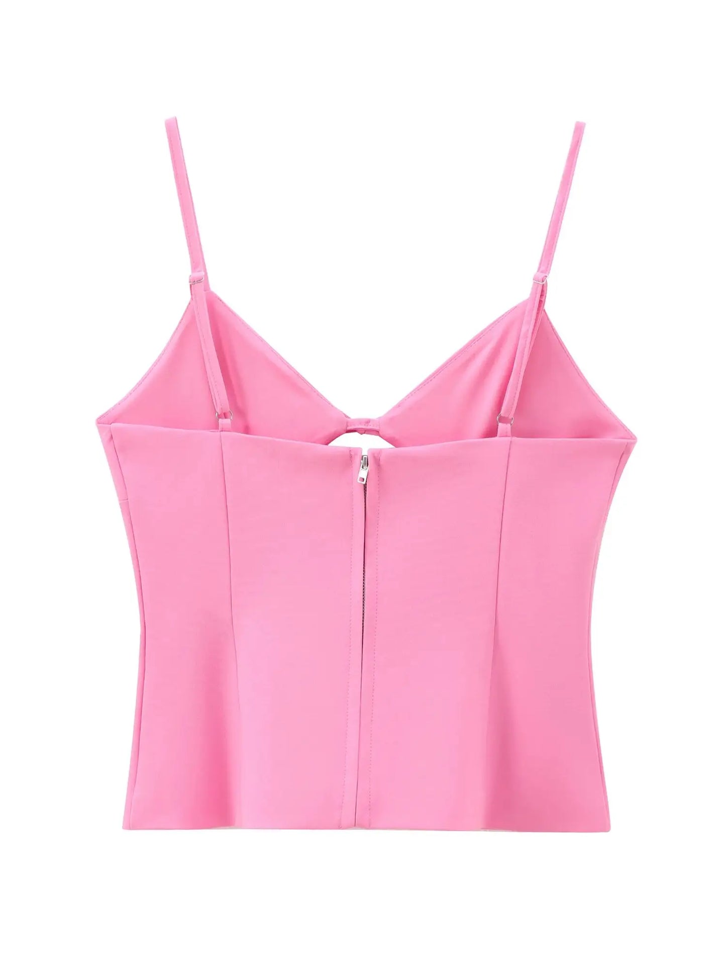 Cut-out Bow Stretch Top.