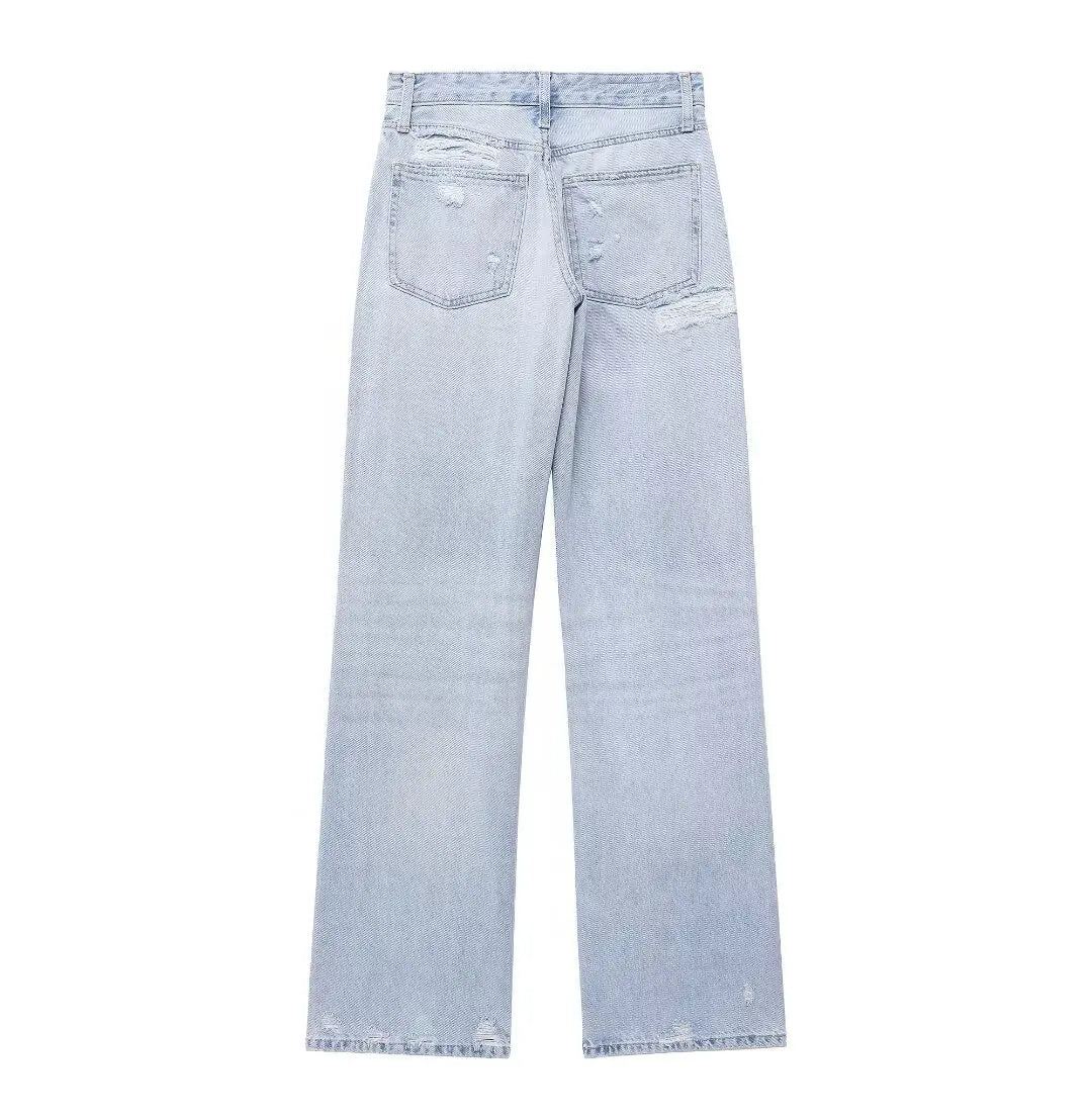 Blue Ripped Denim Jeans.