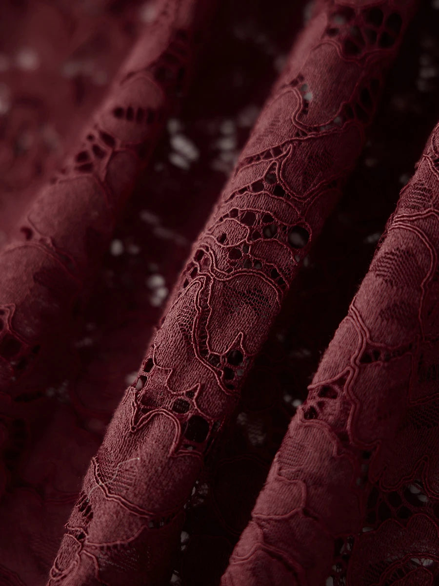 Mesh Vintage Floral A-Line Long Skirts