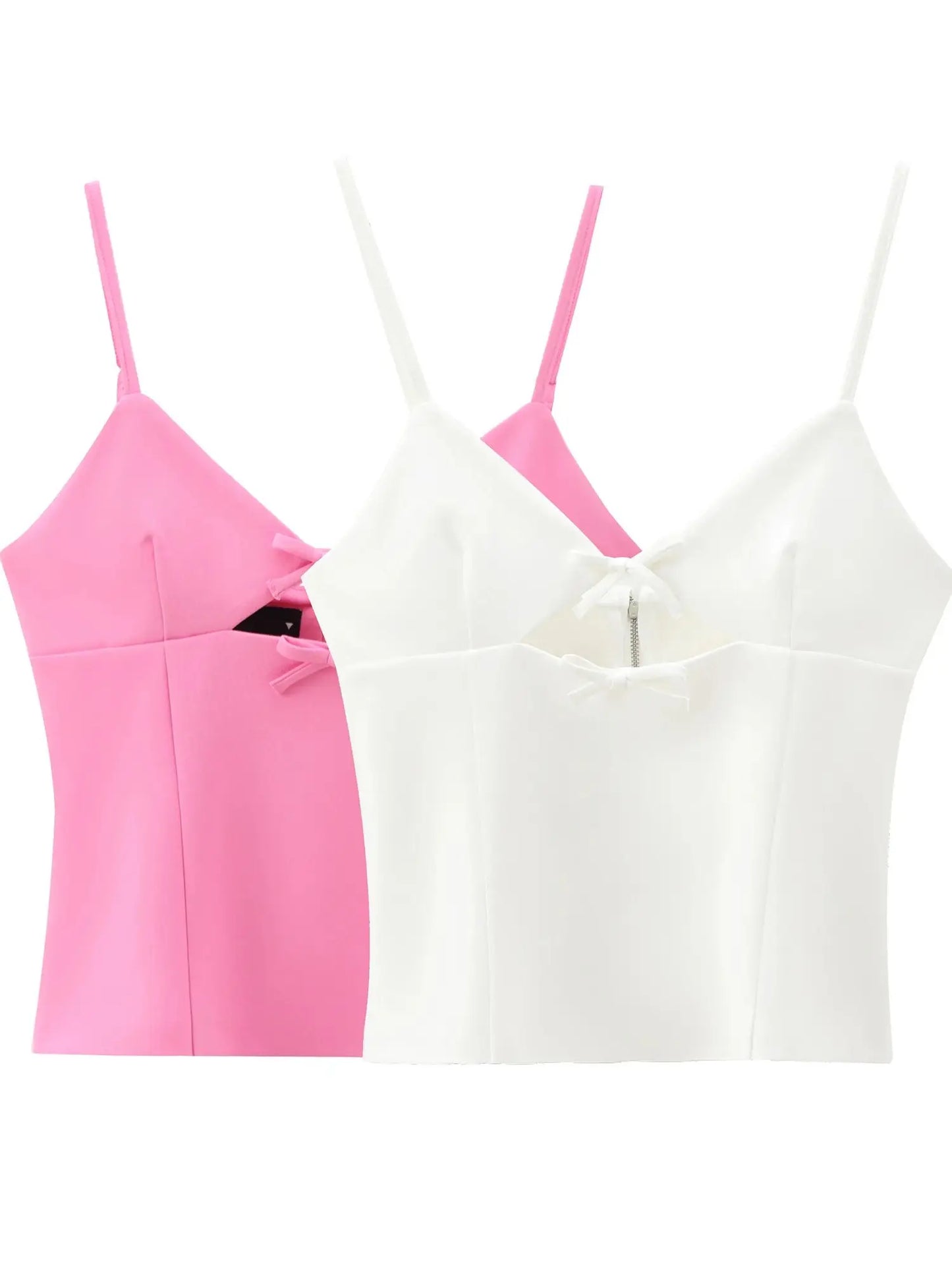 Cut-out Bow Stretch Top.